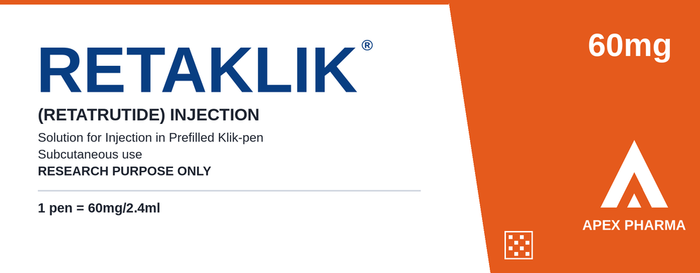APEX Pharma RETAKLIK (Retatrutide) 60mg prefilled Klik-pen carton