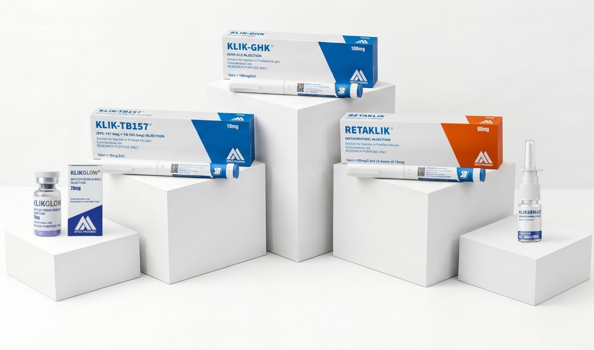 APEX Pharma Klik-pen cartons and pens